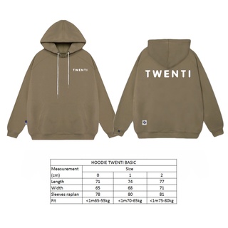 Áo hoodie TWENTI nỉ in basic