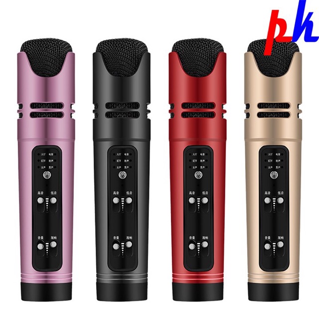 [Freeship toàn quốc từ 50k] BỘ MIC LIVE STREAM KARAOKE ĐA NĂNG C16 GIẢ GIỌNG ĐỦ DÂY KẾT NỐI TẶNG TAI PHONE