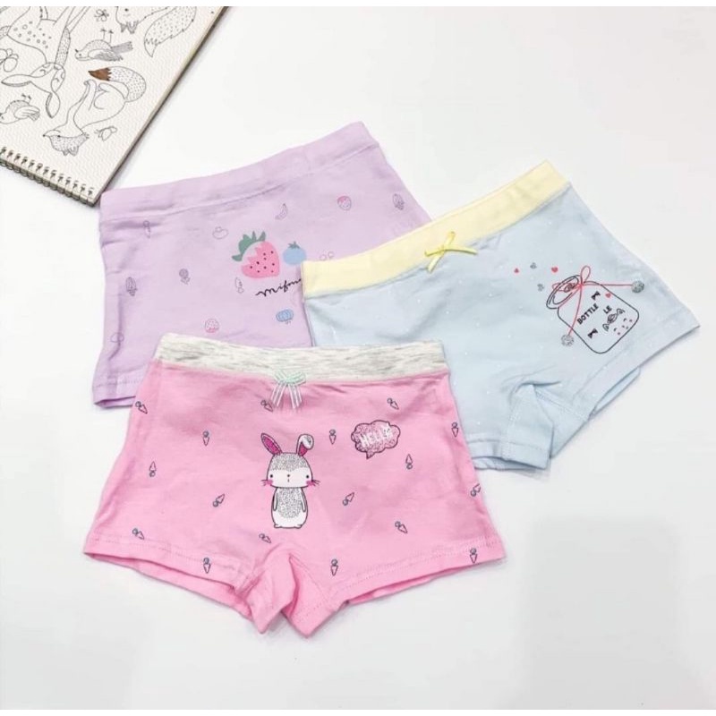 SÉT 3 QUẦN CHÍP ĐÙI BÉ GÁI COTTON CAO CẤP