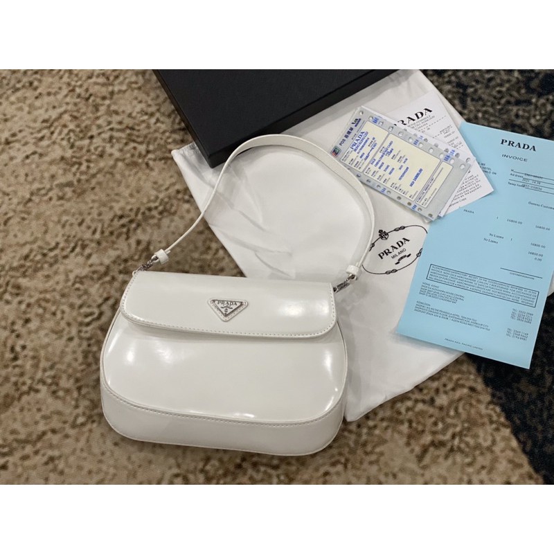 Túi P kẹp nách sz 21cm fullbox màu trắng