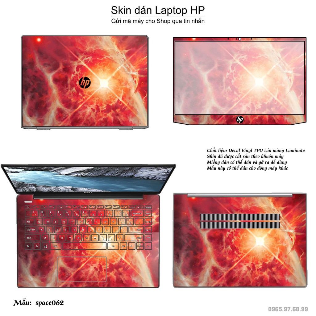 Skin dán Laptop HP in hình không gian nhiều mẫu 11 (inbox mã máy cho Shop)