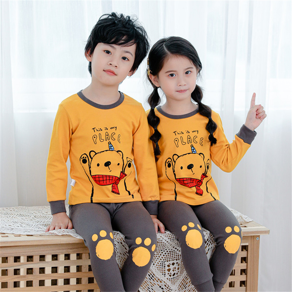 Bộ Đồ Ngủ 100% Cotton Tay Dài Phong Cách Hàn Quốc Cho Bé Trai