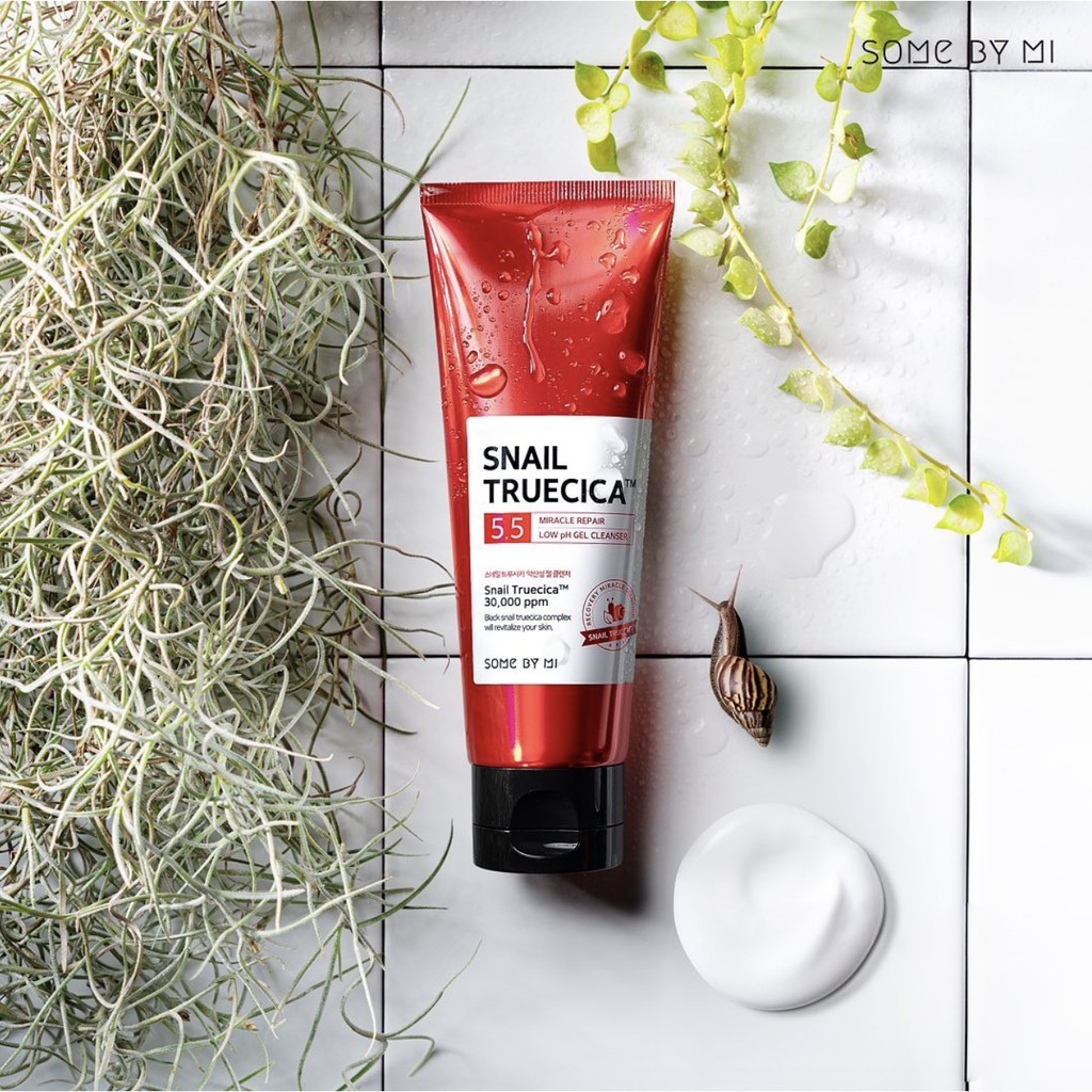 Sữa Rửa Mặt Giúp Phục Hồi Và Tái Tạo Làn Da Some By Mi Snail Truecica Miracle Repair Low PH Gel Cleanser 100ml