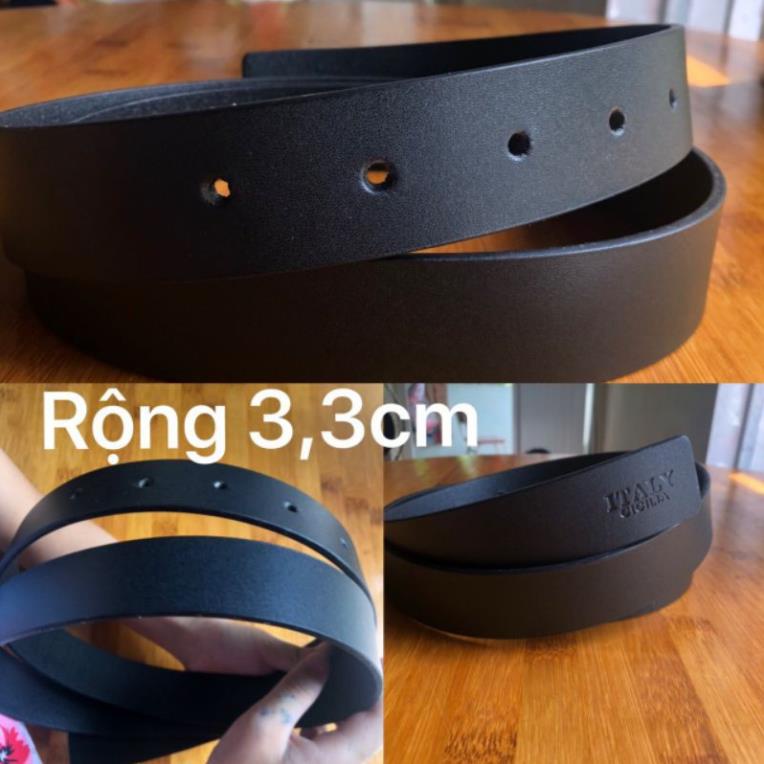 Dây nịt nam da thật cao cấp size rộng đúng 3.3cm dài khoảng 120cm dây đục lỗ thắt lưng nam da bò Đẹp