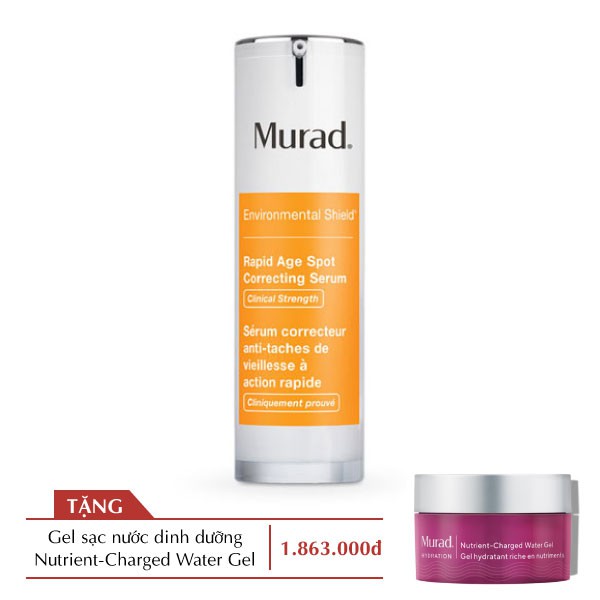 Serum giảm nám và đốm nâu trong 1 tuần Murad Rapid Age Spot Correcting Serum (30ml) TẶNG Gel sạc nước Murad (fullsize)