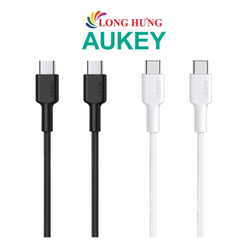 Cáp USB Type-C to Type-C Aukey Impulse Braided CC 0.9m CB-CD45 - Hàng chính hãng