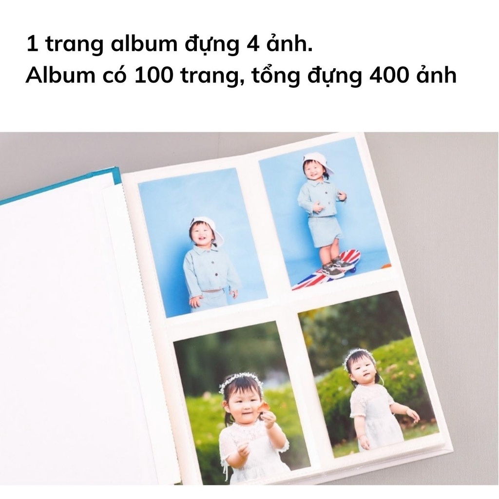 Album đựng ảnh 10x15 giữ 400 tấm có hộp sang trọng cao cấp, lưu ảnh gia đình, quà tặng ý nghĩa Kho album ảnh AnVy
