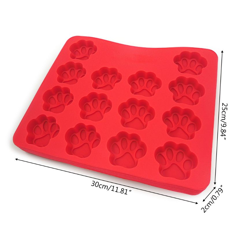 Khuôn Silicone Làm Bánh Kẹo Hình Dấu Chân Cún Đáng Yêu