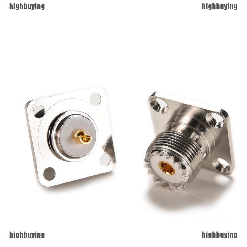 1x Connector SO239 UHF Female Jack 4-hole 25mm