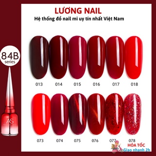 Sơn gel AS sơn móng tay gel tone đỏ mận đỏ đô đỏ tươi mắt mèo chai 15ml(bảng B)
