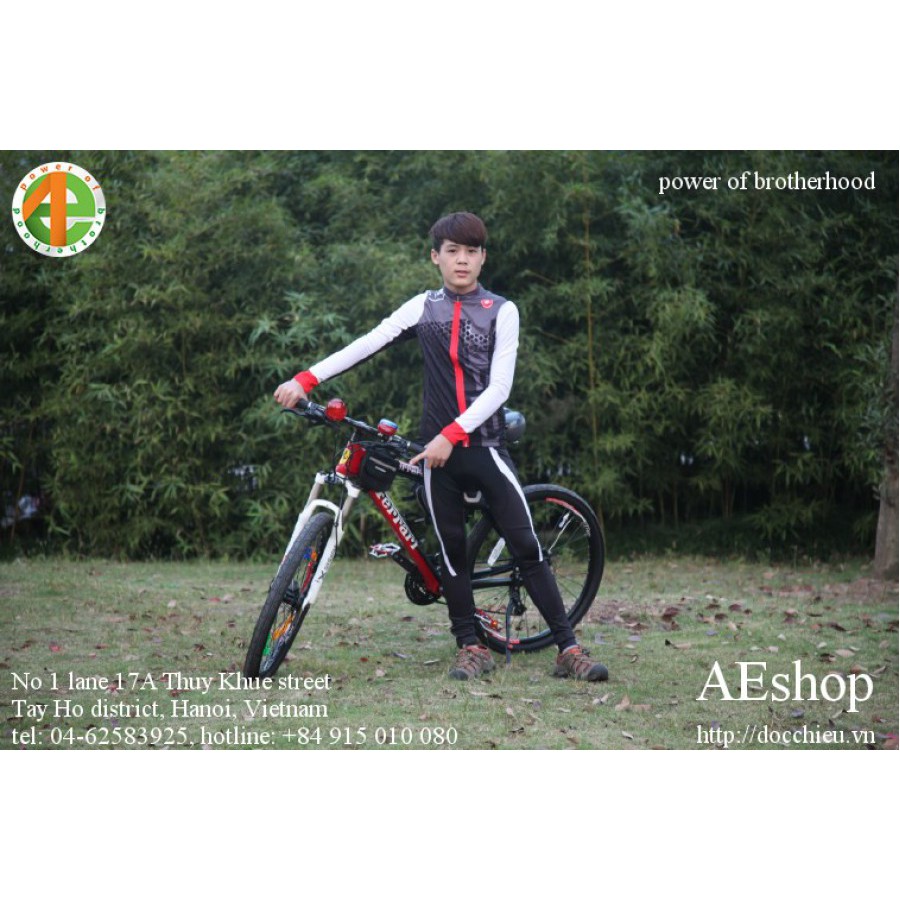 bộ quần áo đạp xe bộ quần áo đi xe đạp thu đông dài tay Castelli