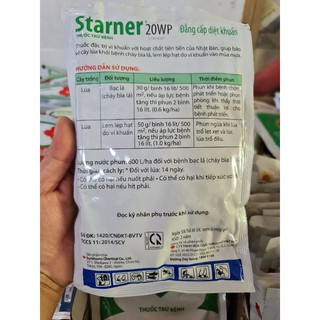 Thuốc Trừ Bệnh STARNER 20WP (gói 100g) Mẫu Mới