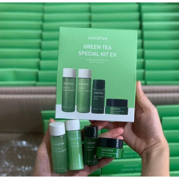🌿Sét Dưỡng Da Trà Xanh INNISFREE Mini🌿🌿( Mẫu mới ) + dưỡng trắng, cấp ẩm, giảm dầu nhờn | BigBuy360 - bigbuy360.vn