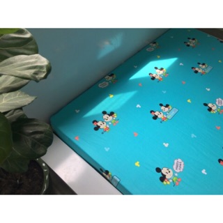 Ga chống thấm Cotton hoạ tiết hoa xanh