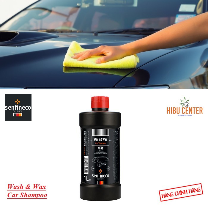 Dung Dịch Rửa Xe và Phủ Sáp Senfineco Car Wash &amp; Wax Shampoo 1 Lít 9952 – Hàng Chính Hãng – HIBUCENTER