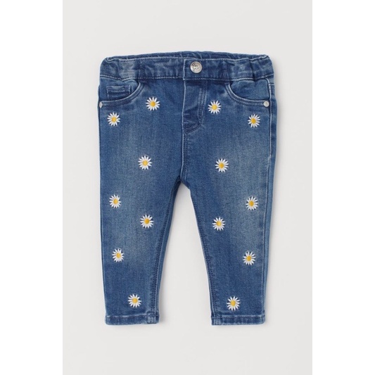 XD- Quần jeans hoạ tiết size 4/6m-3/4y