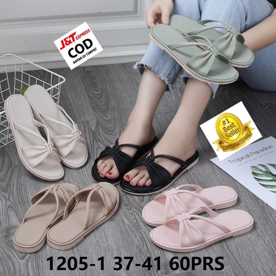 > 6448 < Sandal JELLY Đế Xuồng Nhựa Cho Nữ 1205-