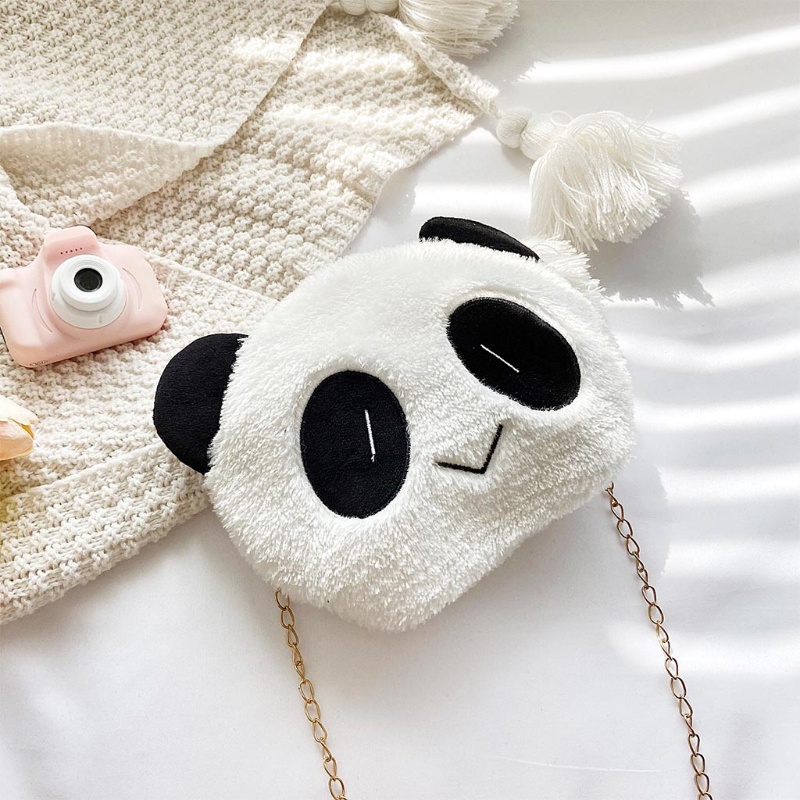 Túi Đeo Chéo Hình Gấu Trúc Hoạt Hình Nhồi Bông Đáng Yêu