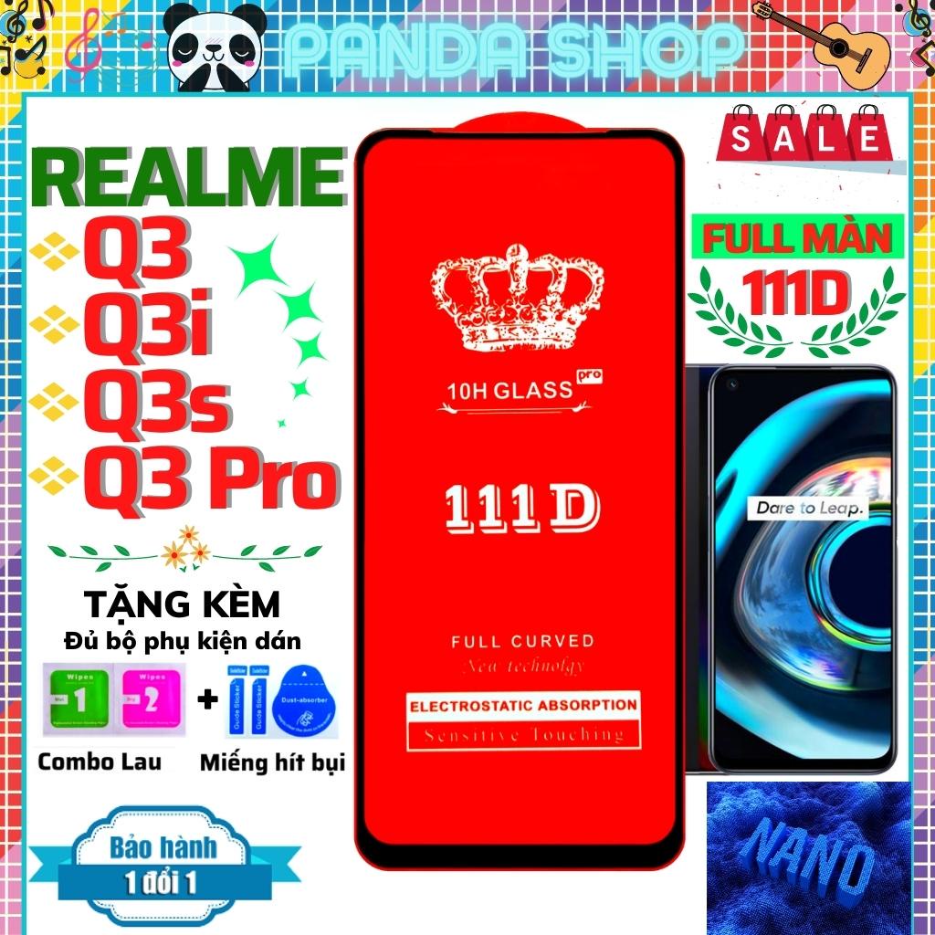 Kính cường lực realme q3 q3i q3s q3pro dán full màn hình 111D trong suốt - Độ cứng cực cao bảo vệ điện thoại vỡ màn hình
