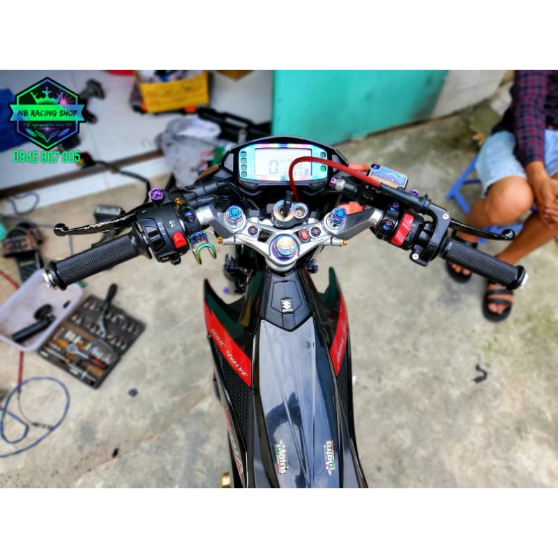 Cùm Công Tắc Domino Làm Sẵn Giắc Cắm Cho SATRIA RAIDER SONIC Có Giắc Đèn Trợ Sáng.NB Racing Shop