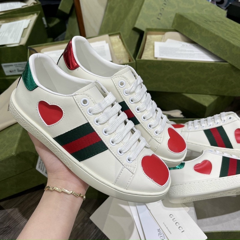 Full box+quà tặng🎁Giày sneaker _gucci trái tim thể thao nam nữ