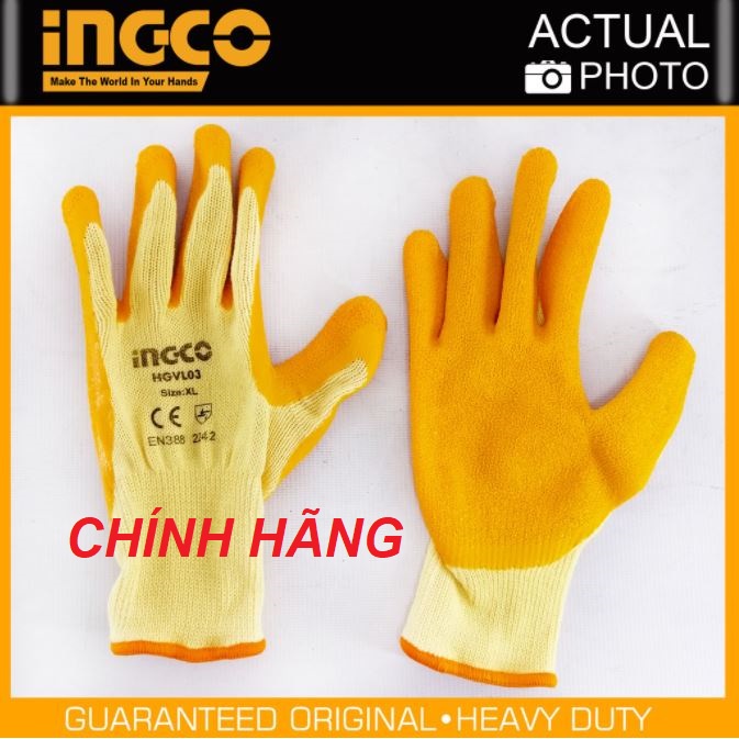 ĐỒ NGHỀ INGCO Găng tay cao su HGVL03 (Cam kết Chính Hãng 100%)