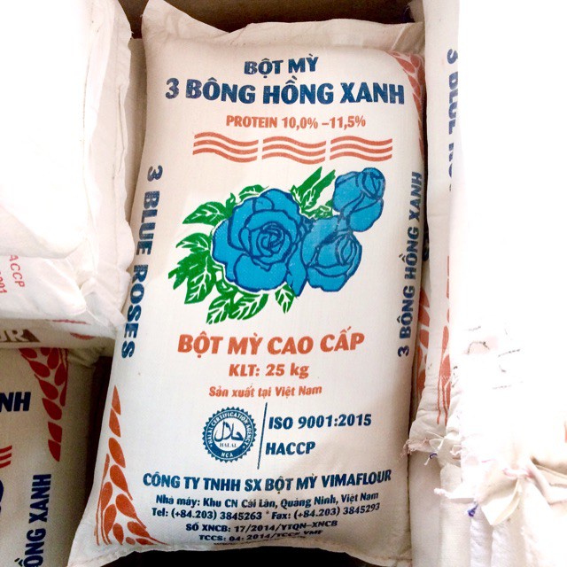 Bột mì hiệu 3 Bông Hồng Xanh 1kg