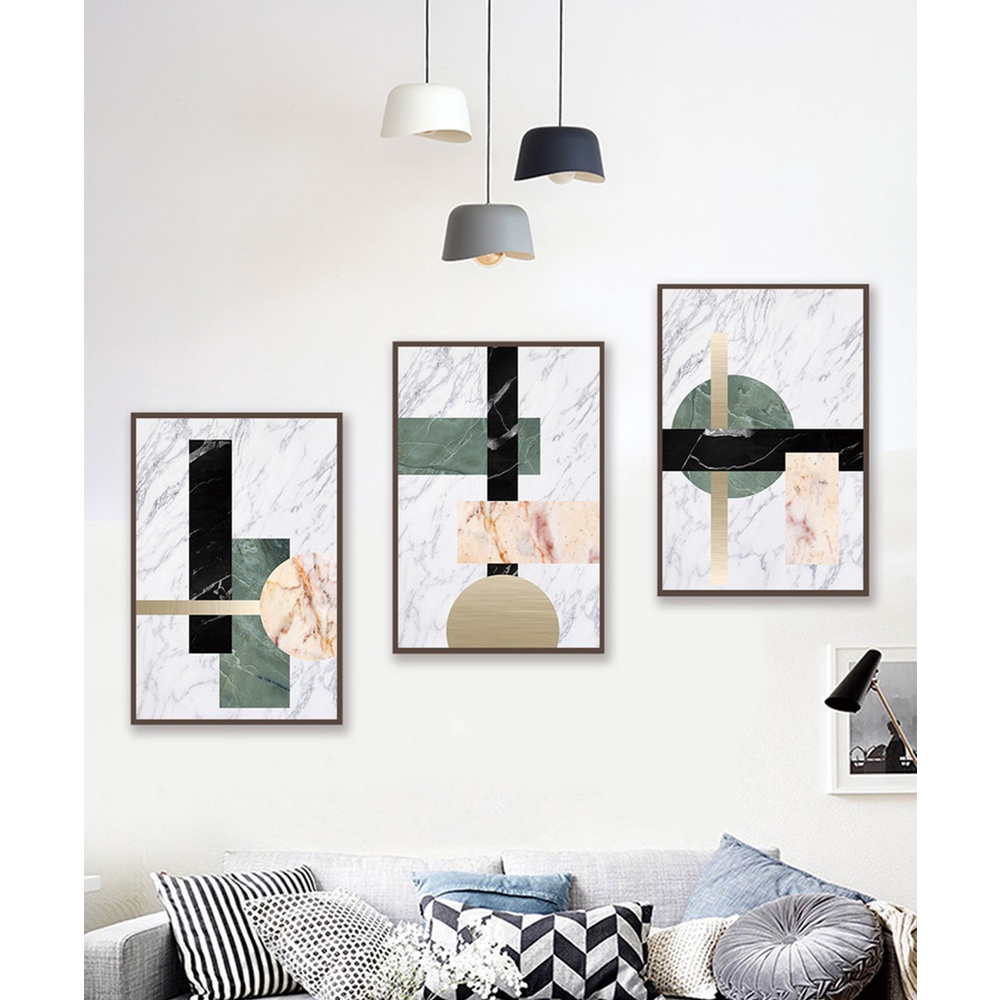 In hình ép gỗ Laminate TRANH TRỪU TƯỢNG - Mẫu 8 (3 HCN 3x20x30, 3x30x40, 3x40x60). In ảnh theo yêu cầu