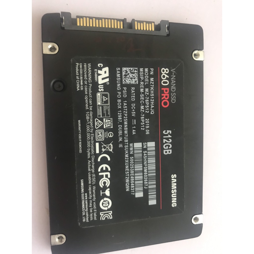 Ổ cứng SSD Samsung 860 Pro Series 2.5-Inch SATA III 512GB MZ-76P512BW