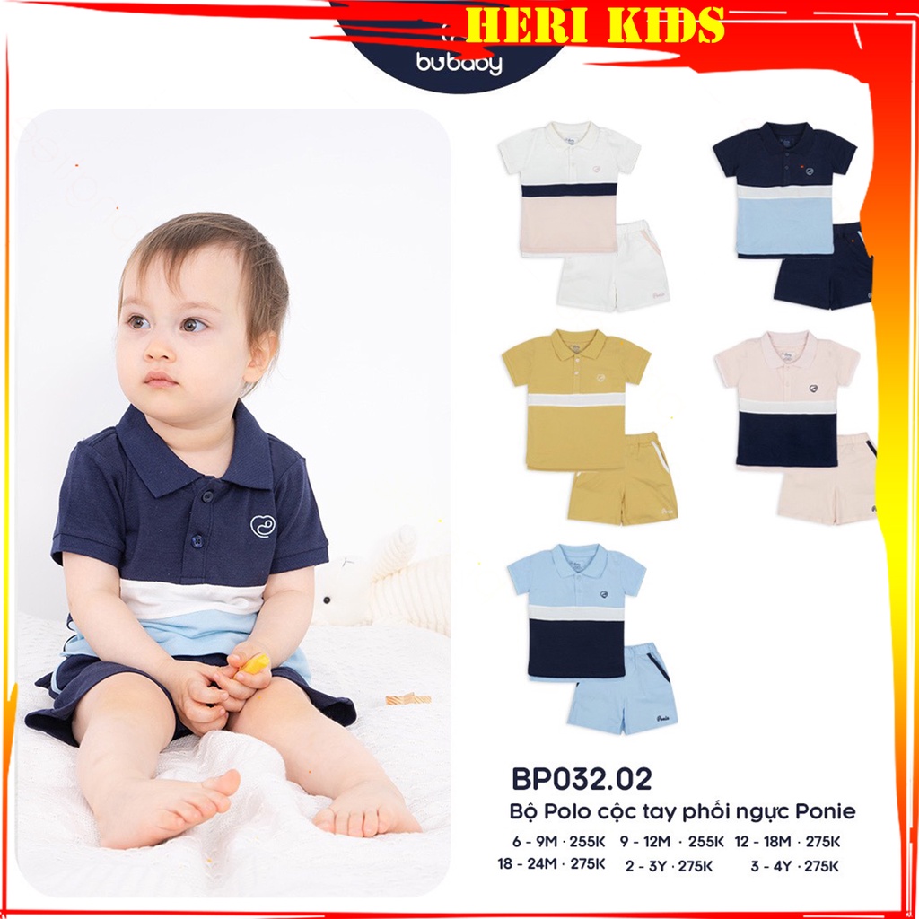 Bộ cộc tay kẻ Polo BUBABY