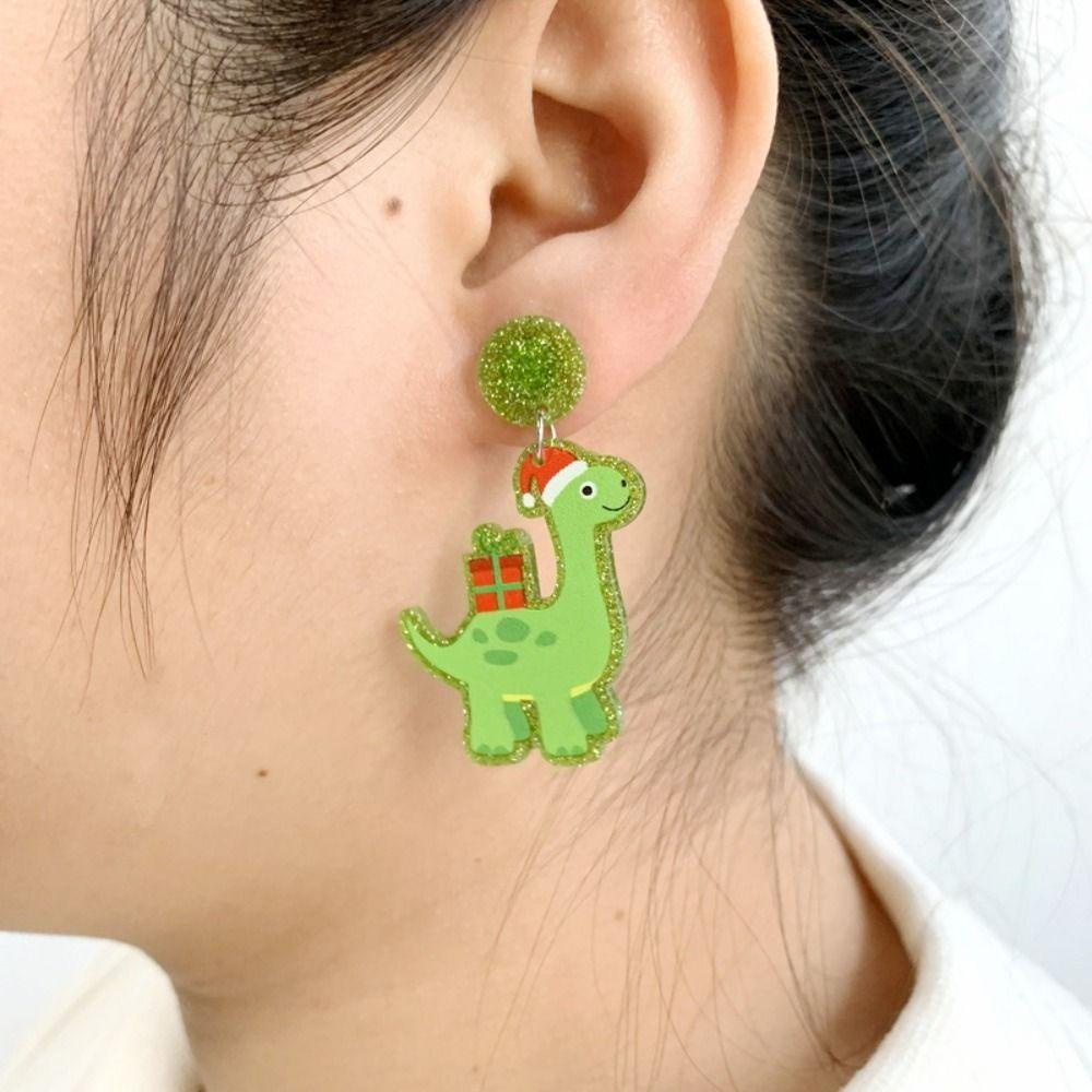 Khuyên Tai Acrylic Hình Khủng Long Dễ Thương Cho Nữ