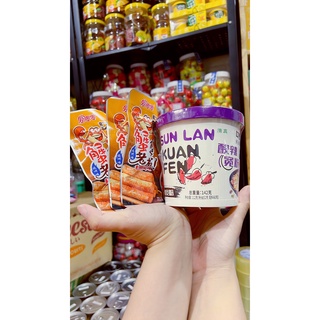 Combo 1 hộp miến khoai lang trùng khánh chua cay + 3 thanh cua