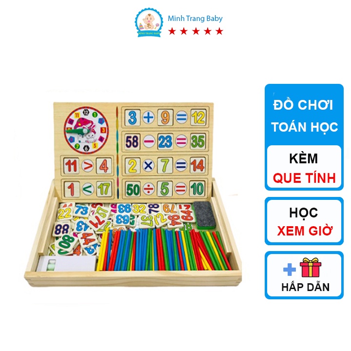 [Mã LIFETOYS1 giảm 30K đơn 99K] Đồ Chơi Toán Học Đa Năng Kèm Que Tính Bằng Gỗ Cho Bé