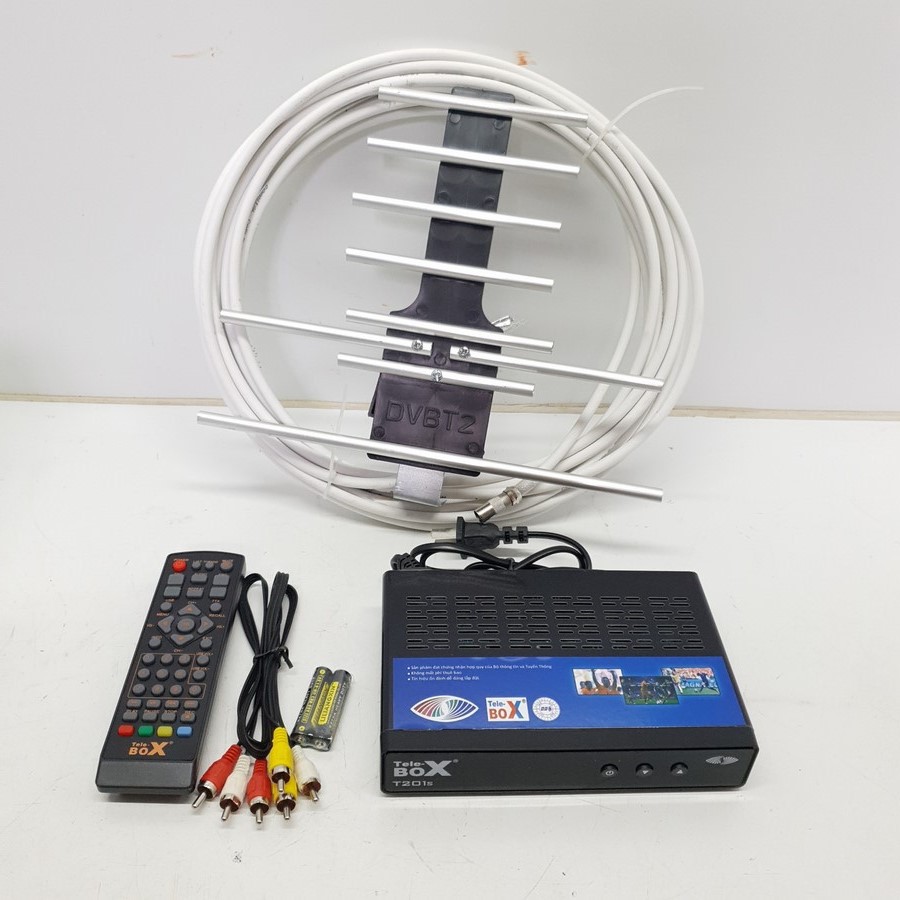 Đầu thu kỹ thuật số DVB T2– Tele Box T201S + Anten DVB T2