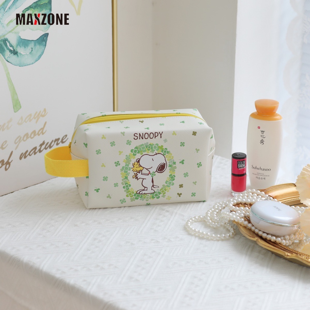 Túi Đựng Mỹ Phẩm Chống Thấm Nước Họa Tiết Hoạt Hình Snoopy Dễ Thương