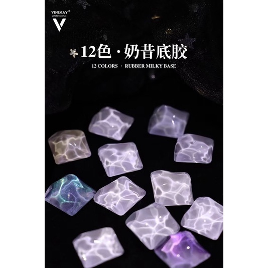 sơn gel màu gạo sơn base vinimay 2 trong 1 lẻ chai 12 màu