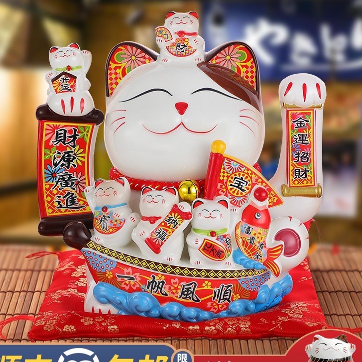 Mèo Thần Tài Vẫy Tay Phong Thủy 68 Mèo Chiêu Tài Lộc 20-29cm