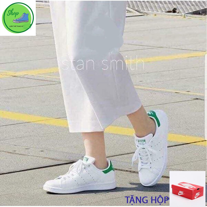 giày thể thao stan smith Trắng gót xanh cho nam nữ , giay thời trang, giày đi học, giày thể thao97