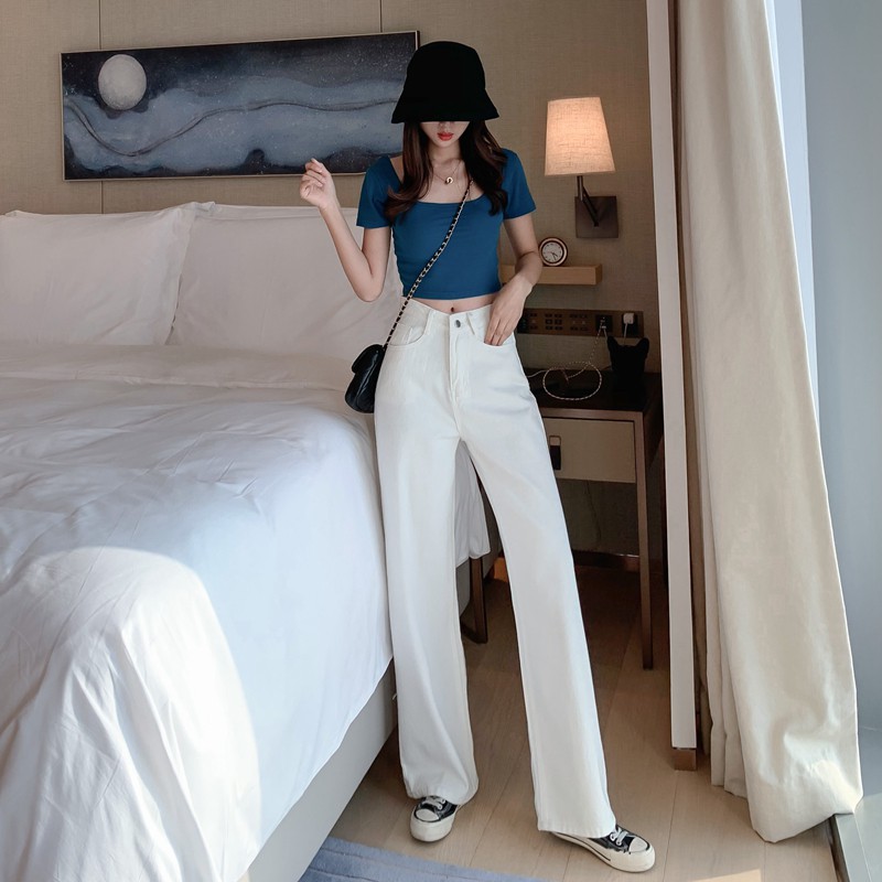 Ulzzang ( 얼짱) - QUẦN JEANS NỮ ỐNG SUÔNG (CHẤT BAO ĐẸP)