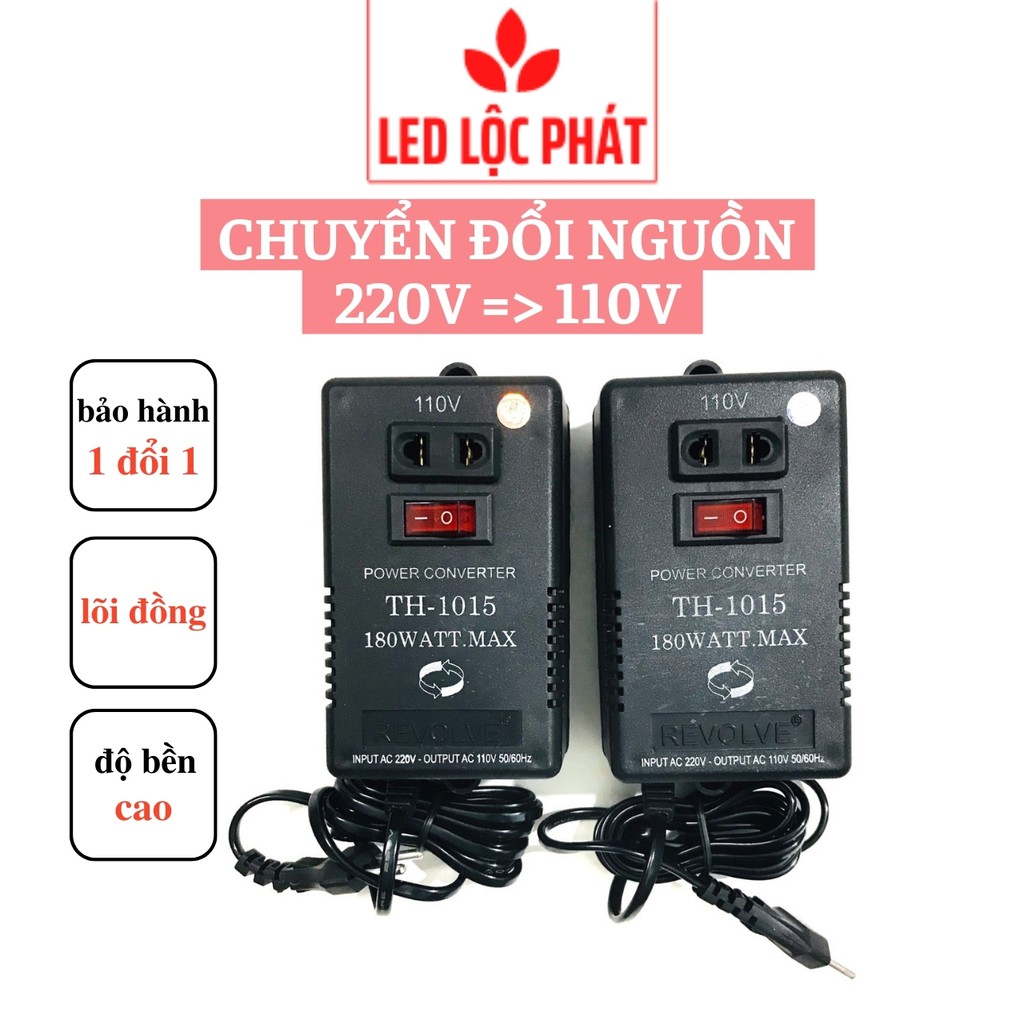 Đổi nguồn điện 220v sang 110v 180w, bộ chuyển đổ nguồn 220v =&gt; 110v biến thế biến áp