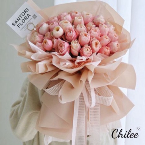 Giấy gói hoa Bóng mờ 1 mặt trơn 60cm x 60cm 20 tờ - phụ kiện làm hoa, handmade