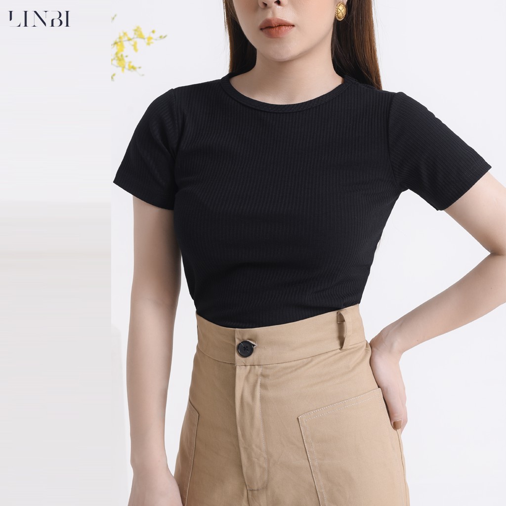 Quần kaki nữ cạp cao LIIN CLOTHING màu be, phối túi hộp gập gấu cá tính Q3218 | BigBuy360 - bigbuy360.vn