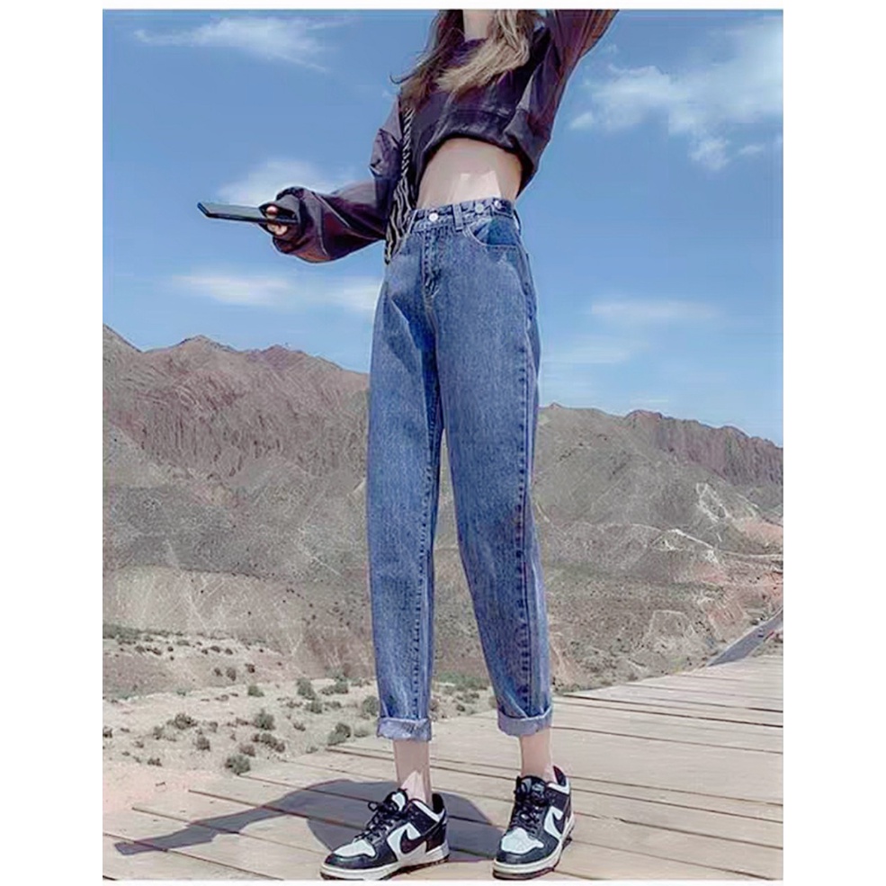 Quần jean bò nữ baggy cạp cao đủ size cực hot 2022 jeanTH | BigBuy360 - bigbuy360.vn
