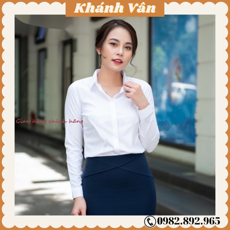 [ Giá Xuất Xưởng ] Áo sơ mi trắng, sơ mi nữ basic, sơ mi trơn chất mịn chống nhăn (kèm video ảnh thật)