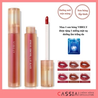 [Tặng mặt nạ] Son Bóng Lấp Lánh Dưỡng Môi, Hiệu Ứng Ánh Gương Bờ Môi Căng Mọng Water gloss mirror Lip Glaze