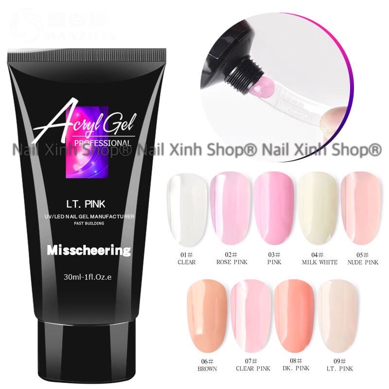 Gel gôm đắp nối móng (móng up và hơ đèn) màu trơn
