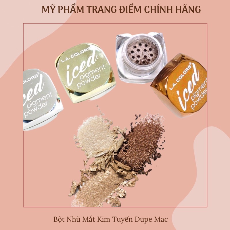 Bột Nhũ Mắt Kim Tuyến Dupe Mac - Bling Iced Pigment Powder - Nhũ Mắt Kim Tuyến Bắt Sáng