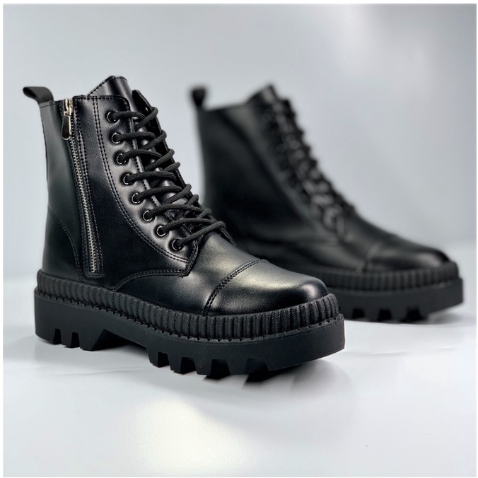 Giày bốt da nam cao cổ hàn quốc ULZZANG- Da mềm nhập khẩu- Dễ phối đồ - Full size 39-44