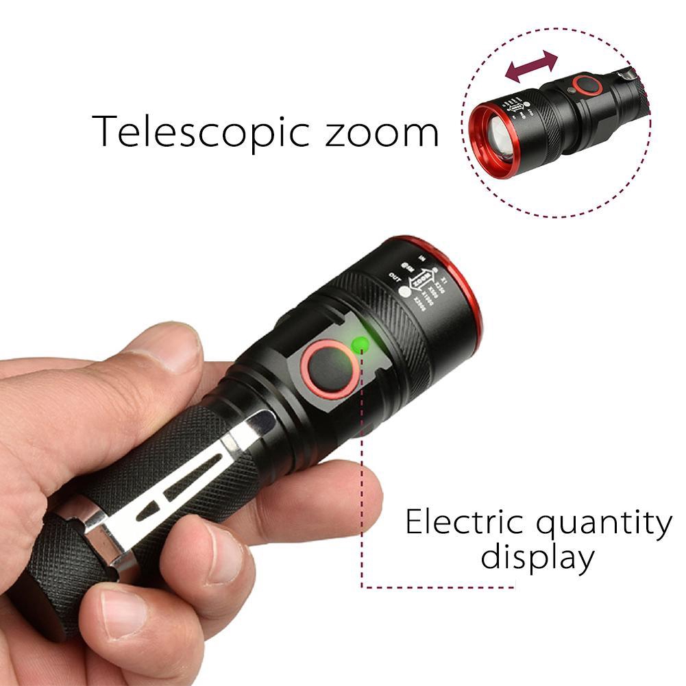 Đèn pin LED T6 5000lm sạc USB 18650 chất lượng tốt