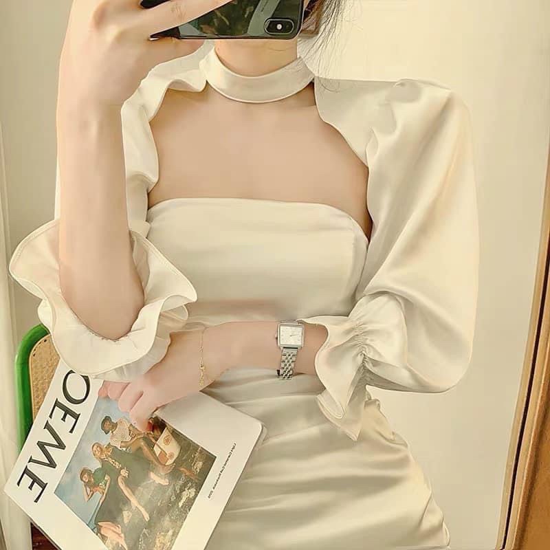 Đầm cut out trắng